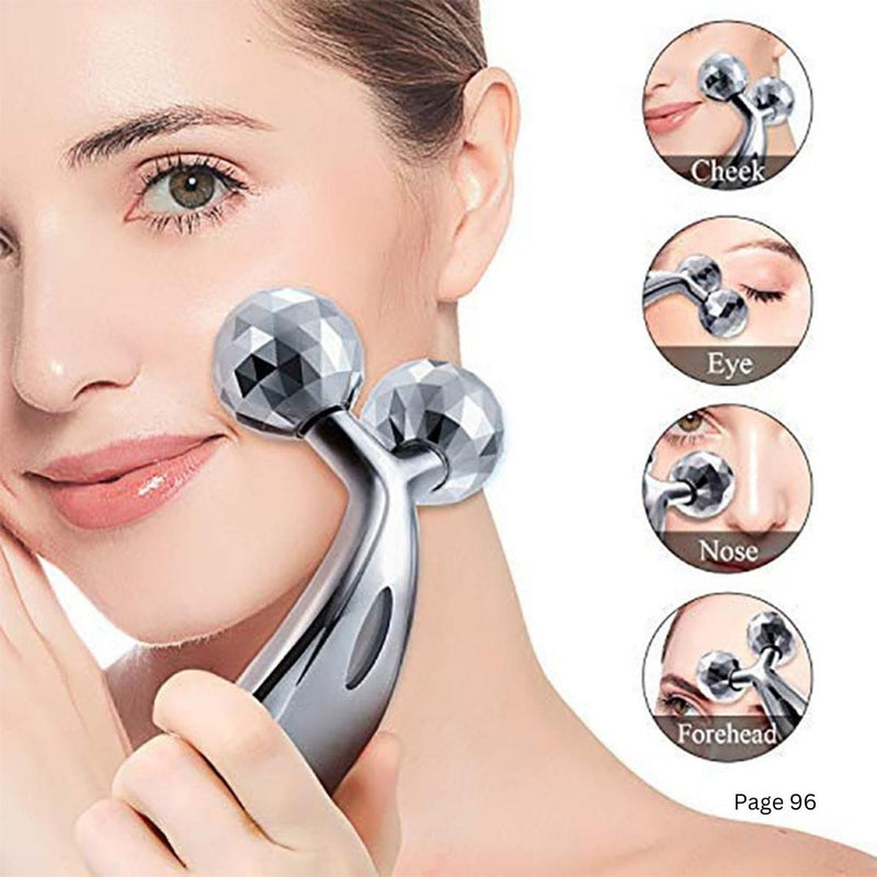 3D Roller Massager Facial Massage Handheld Y Shape