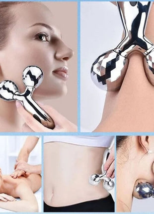 3D Roller Massager Facial Massage Handheld Y Shape