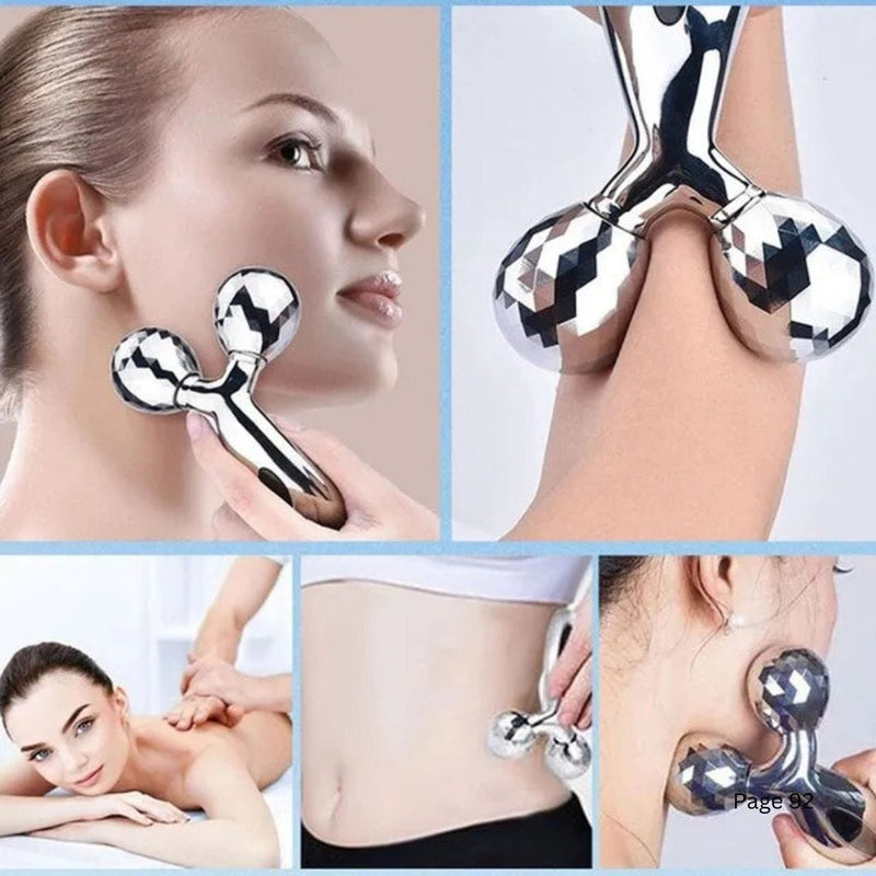 3D Roller Massager Facial Massage Handheld Y Shape