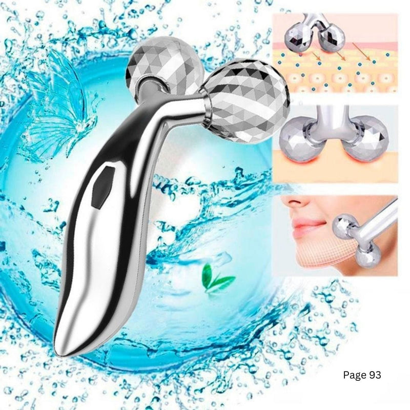 3D Roller Massager Facial Massage Handheld Y Shape