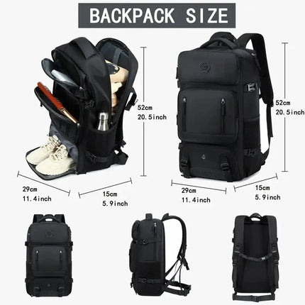 Laptop and Travel Trekking Backpack with Shoe Compartment,