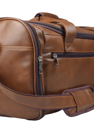 Tango Leather Duffle Bag With Shoe Compartment - Brown