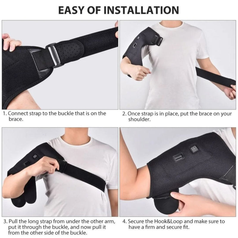 Adjustable Shoulder Heating Pads with Extension Belt for Rotator Cuff USB Cable