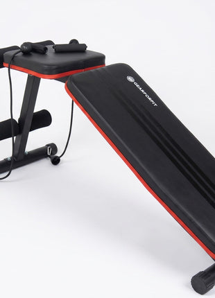 Apex Adjustable Home Gym Bench with Resistance Bands - Black