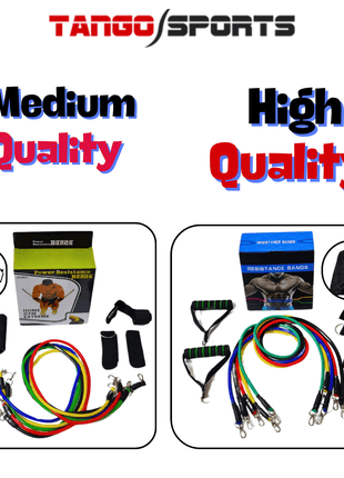 11 Piece Exercise Crossfit Fitness Set Resistance Bands Training