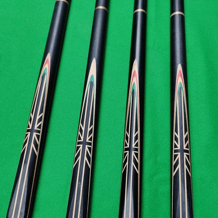 UK 3 Piece/Short Handle Snooker Cue - Black