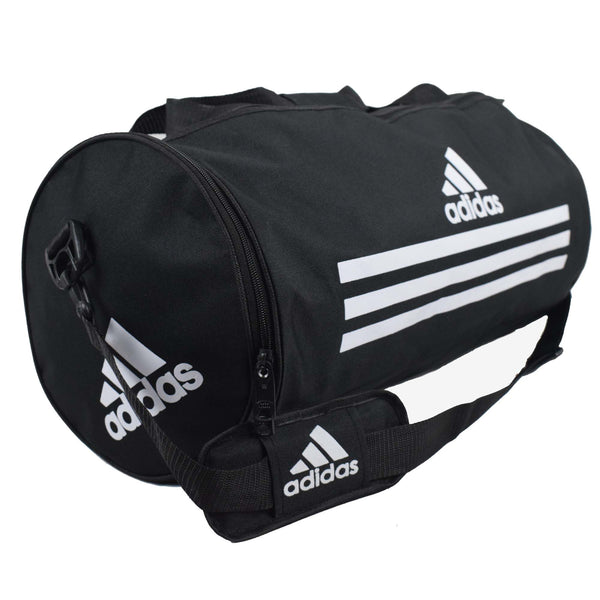 3 stripes Duffle Bag with shoes compartment, sports bag , travel bag  22 Inches - Red and Black