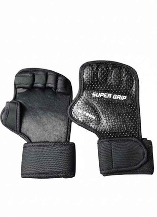 Gym Gloves Super Grip Weight Lifting and Exercise Gloves ( 2Pcs of Set ) - Black