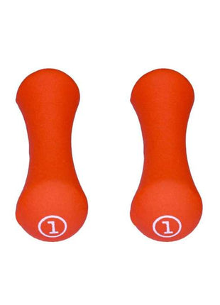 Liveup Dumbbell Bone Shape Neoprene 1 kg x 2 - Orange