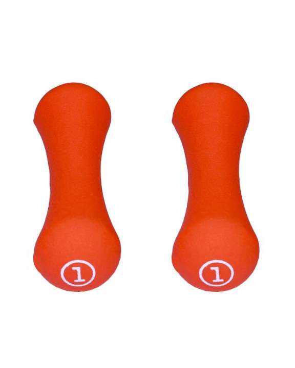 Liveup Dumbbell Bone Shape Neoprene 1 kg x 2 - Orange