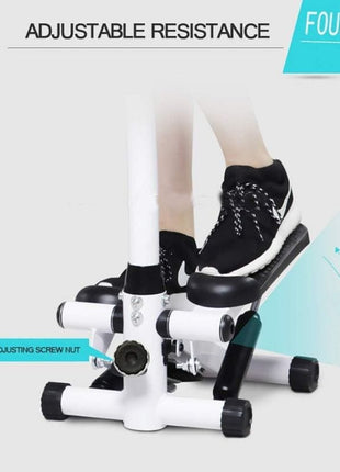 Mini Stepper with Handle and Bands, Fitness Stepper Machine for Full Body Workout