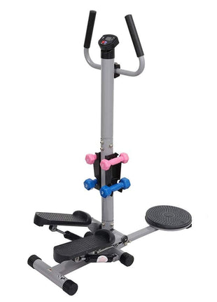 Multifunctional Fitness Stepper with Twist Board, Dumbbells & Hydraulic Resistance