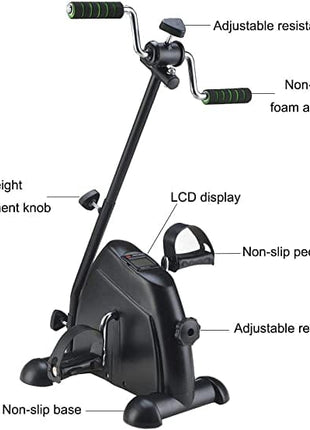 Exercise Bike, Arm and Leg Trainer Bike - Black