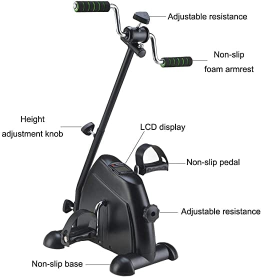 Exercise Bike, Arm and Leg Trainer Bike - Black