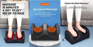 Renkai Heat Foot Massager - Black