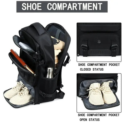 Laptop and Travel Trekking Backpack with Shoe Compartment,