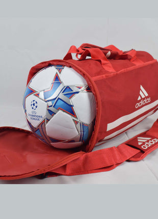Ads Duffle bag With Shoe Compartment Red & Black - 18 inches
