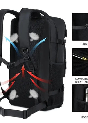 Laptop and Travel Trekking Backpack with Shoe Compartment,