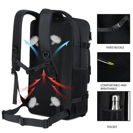 Laptop and Travel Trekking Backpack with Shoe Compartment,