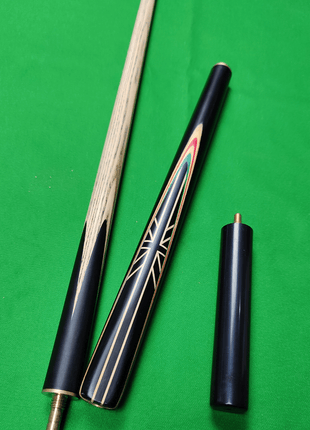 UK 3 Piece/Short Handle Snooker Cue - Black