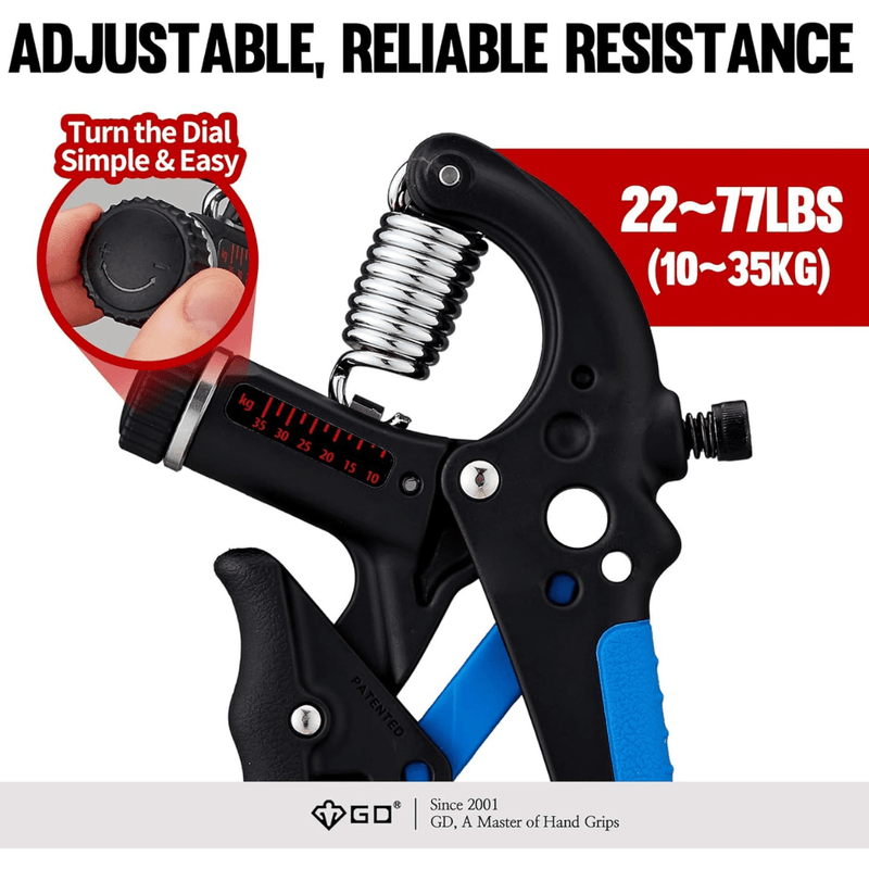 GP-707 Dual Hand Grip Strengthener Adjustable gripper (10-40kg)