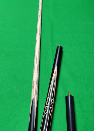 UK 3 Piece/Short Handle Snooker Cue - Black