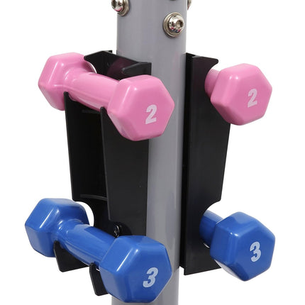 Multifunctional Fitness Stepper with Twist Board, Dumbbells & Hydraulic Resistance