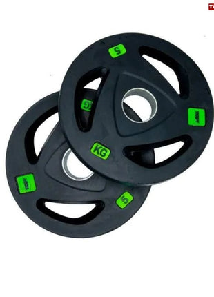 75KG Olympic Rubber Coated Weight Plates Pack – Tri-Grip Design | Durable & Rust-Free