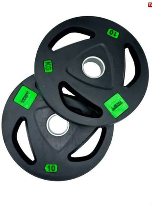 75KG Olympic Rubber Coated Weight Plates Pack – Tri-Grip Design | Durable & Rust-Free