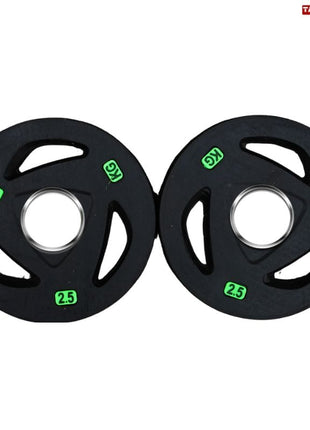 75KG Olympic Rubber Coated Weight Plates Pack – Tri-Grip Design | Durable & Rust-Free