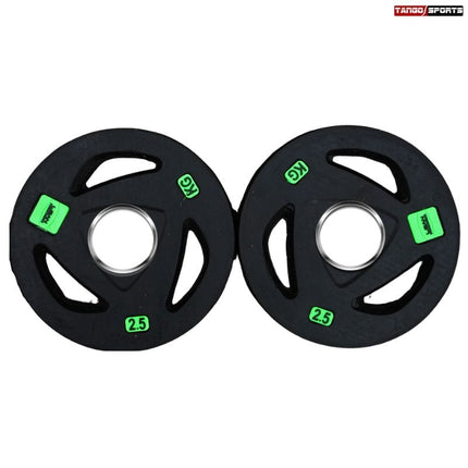 20KG Olympic Rubber Coated Barbell Plate Pair (2 x 20KG) – Tri-Grip Design | 2 Inch Hole