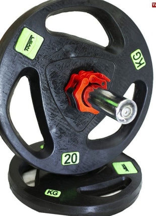 75KG Olympic Rubber Coated Weight Plates Pack – Tri-Grip Design | Durable & Rust-Free