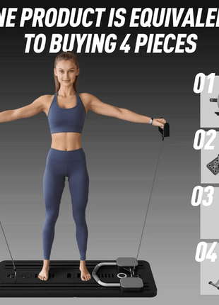 Multifunctional Pilates Board Abdominal Exercise Pushup Board 8IN1 - Automatic Rebound Full-Body Workout Machine for Men & Women