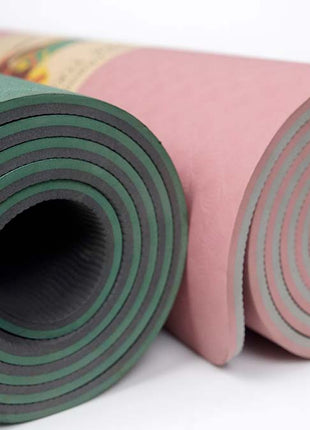 Yoga Exercise Mat - TPE Material 8mm Double Color Orange