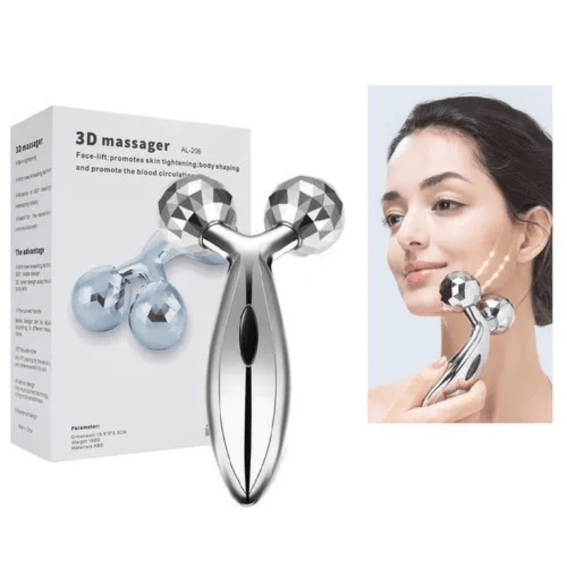 3D Roller Massager Facial Massage Handheld Y Shape