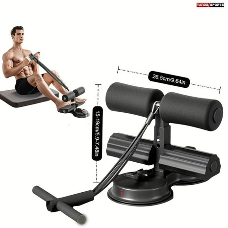 Adjustable Abdominal Trainer – Situp Suction, Resistance Band & Durable Iron Build