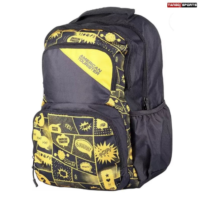 American Tourister Medium 23 L Backpack (Grey, Yellow)