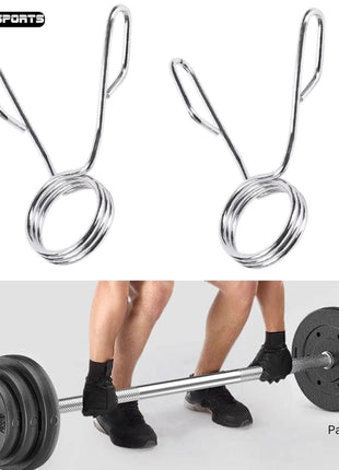 Barbell Spring Collars 1 Pair 2inch / 50mm Barbell Lock Dumbbell Spinlocks