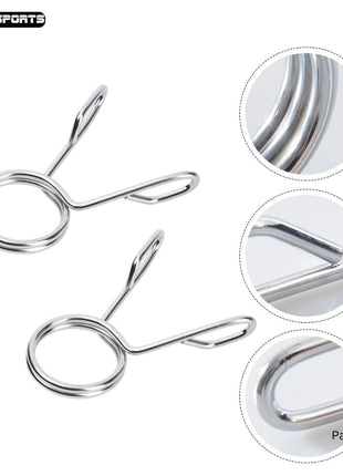 Barbell Spring Collars 1 Pair 2inch / 50mm Barbell Lock Dumbbell Spinlocks