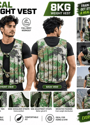 8KG Camouflage Weighted Vest – Fitness Training Vest
