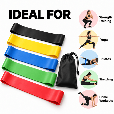 Leg Loop Resistance bands - Pack of 5