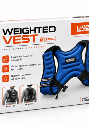 LIVEUP Sports 5KG Weighted Vest | Fitness & Strength Training
