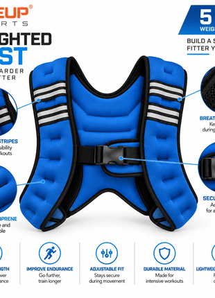 LIVEUP Sports 5KG Weighted Vest | Fitness & Strength Training