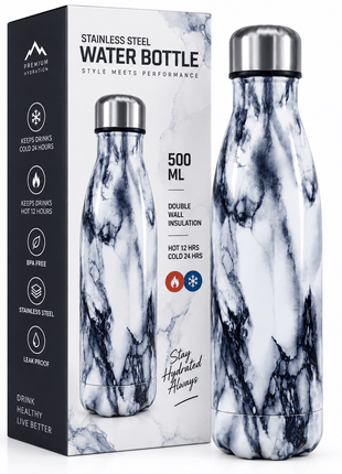 Sports Stainless Steel Insulated Water Bottle – 500ml Flask