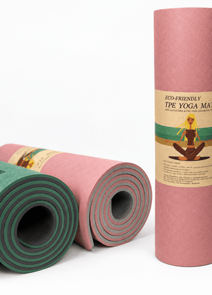 Yoga Exercise Mat - TPE Material 8mm - RANDOM COLORS