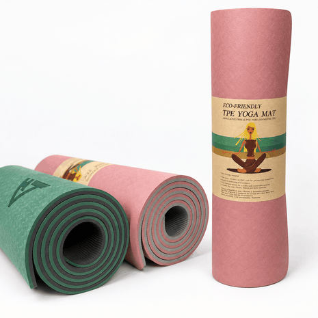 Yoga Exercise Mat - TPE Material 8mm - RANDOM COLORS
