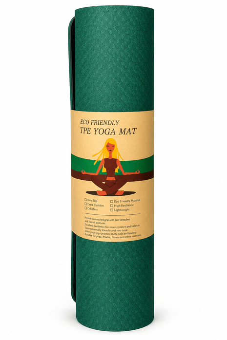 Yoga Exercise Mat - TPE Material 6mm - Random Colors