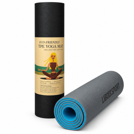 Yoga Exercise Mat - TPE Material 10 mm - Random Colors