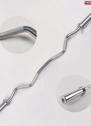 Curling Rod Weight Lifting Zigzag Rod - 2 inch Diameter