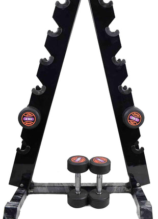 A-Frame Dumbbell Rack 5-6-8-10 pairs Dumbell rack - Black